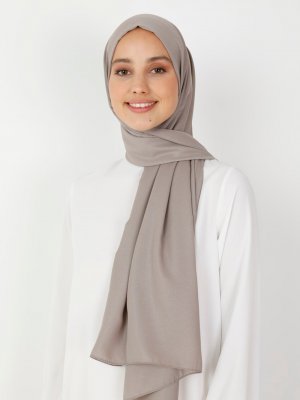 Balse Eşarp Duman Simli Medine İpeği Şal
