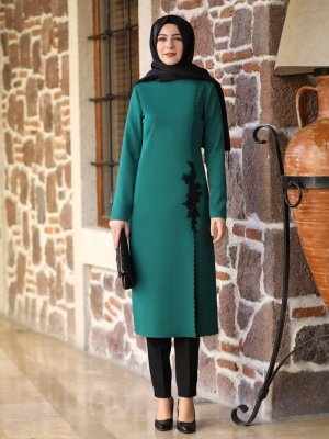 Elben Moda Zümrüt Hera Tunik & Pantolon İkili Takım