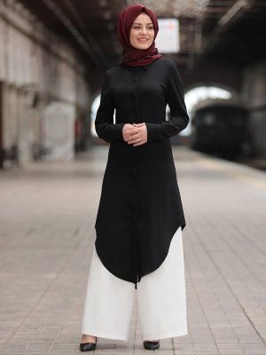 Sure Siyah Berna Tunik & Pantolon İkili Takım