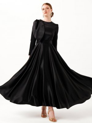Birgül Bektaş Siyah Vera Abiye Elbise