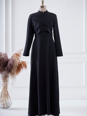 LARACHE Siyah Pelerin Elbise