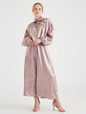 Birgül Bektaş Pudra Luna Bluz & Etek İkili Abiye Elbise Takım