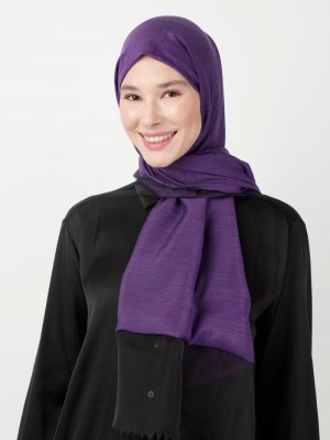 Soft Scarfs Mor Tüllü Elegans Şal