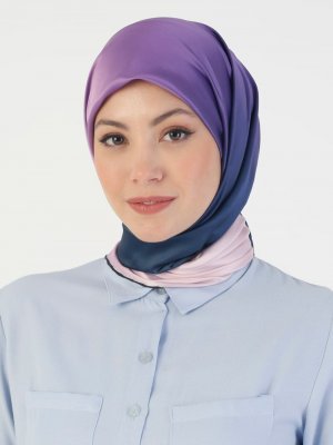 DIFFERENZA Lacivert Siyah Omre Eşarp