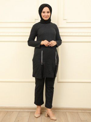 Moda Dua Antrasit Tunik & Pantolon İkili Takım