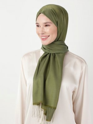 Soft Scarfs Haki Tafta Şal