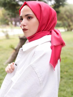 Guzz Nar Çiçeği Soft Twill Pamuk Şal