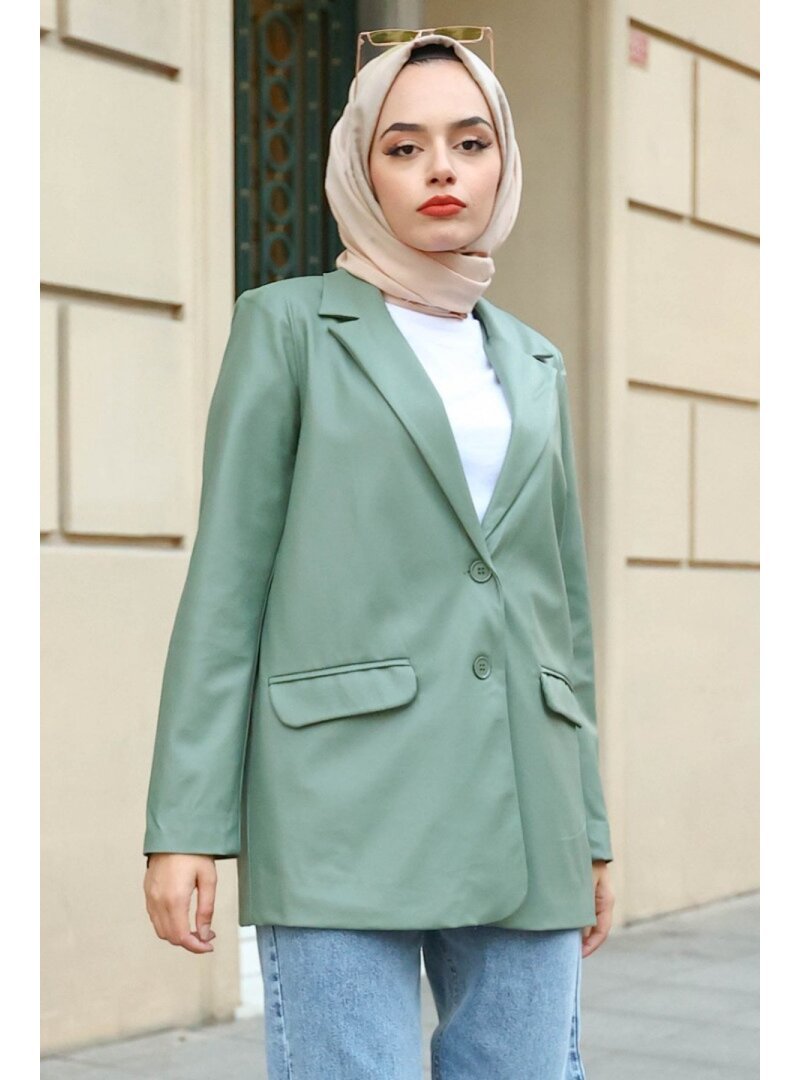 GİZCE Mouna Açık Yeşil Ceket