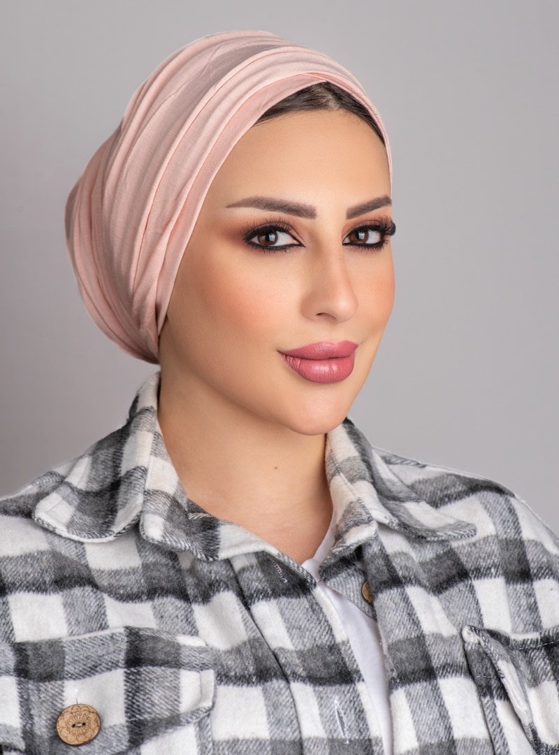 Roza Jo For Modanisa Pudra Jersey Viskon Hazır Türban