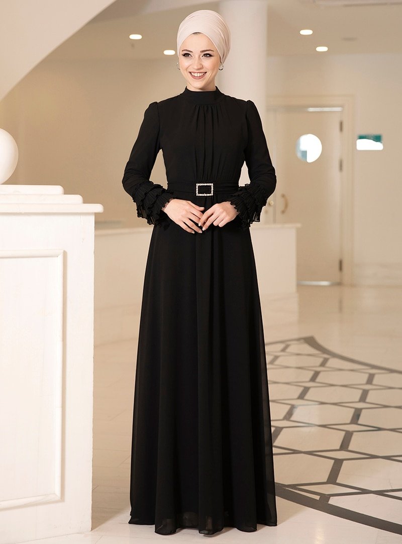 DressLife Siyah Lina Abiye Elbise