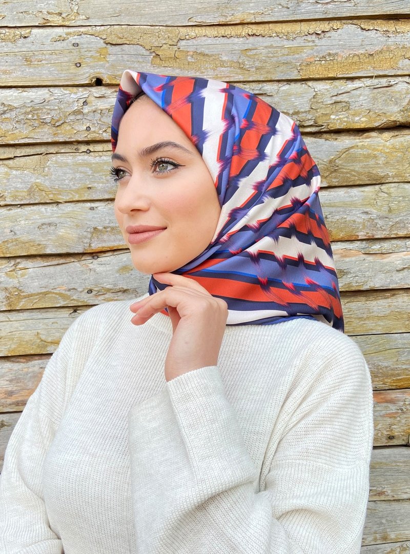 Mapolien Lacivert Kiremit Twill Eşarp