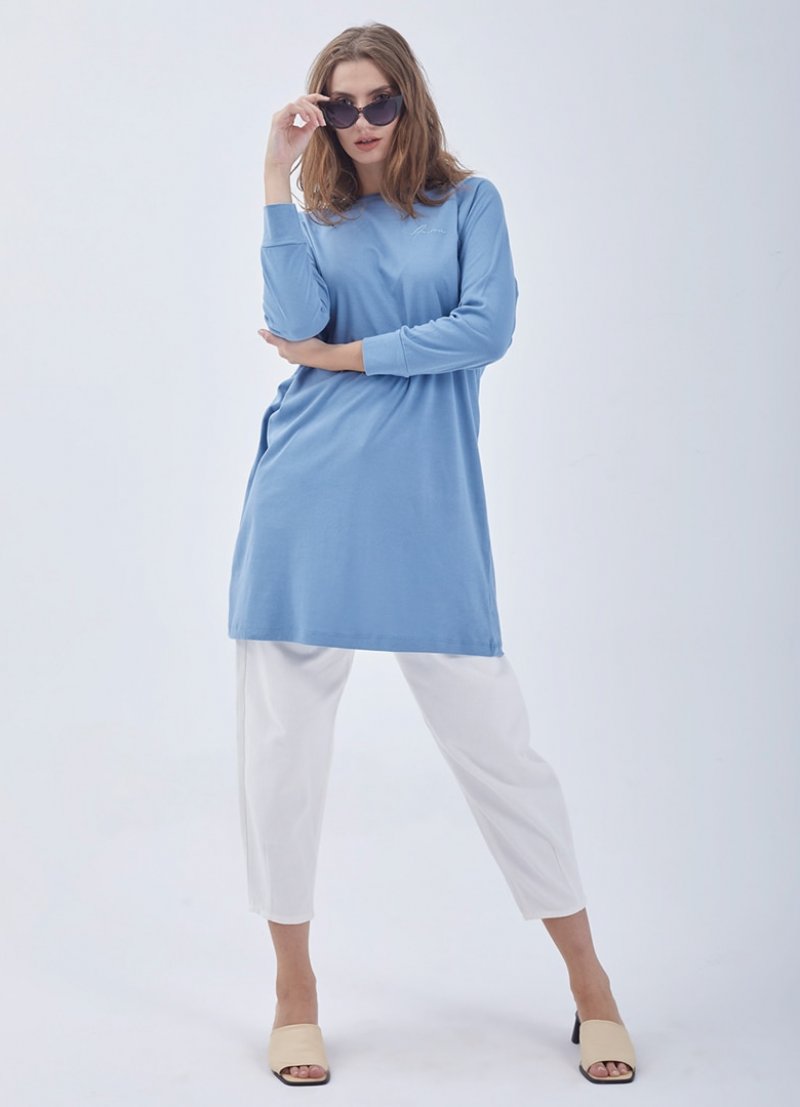 SoftandBasic Royal Nakışlı Tunik