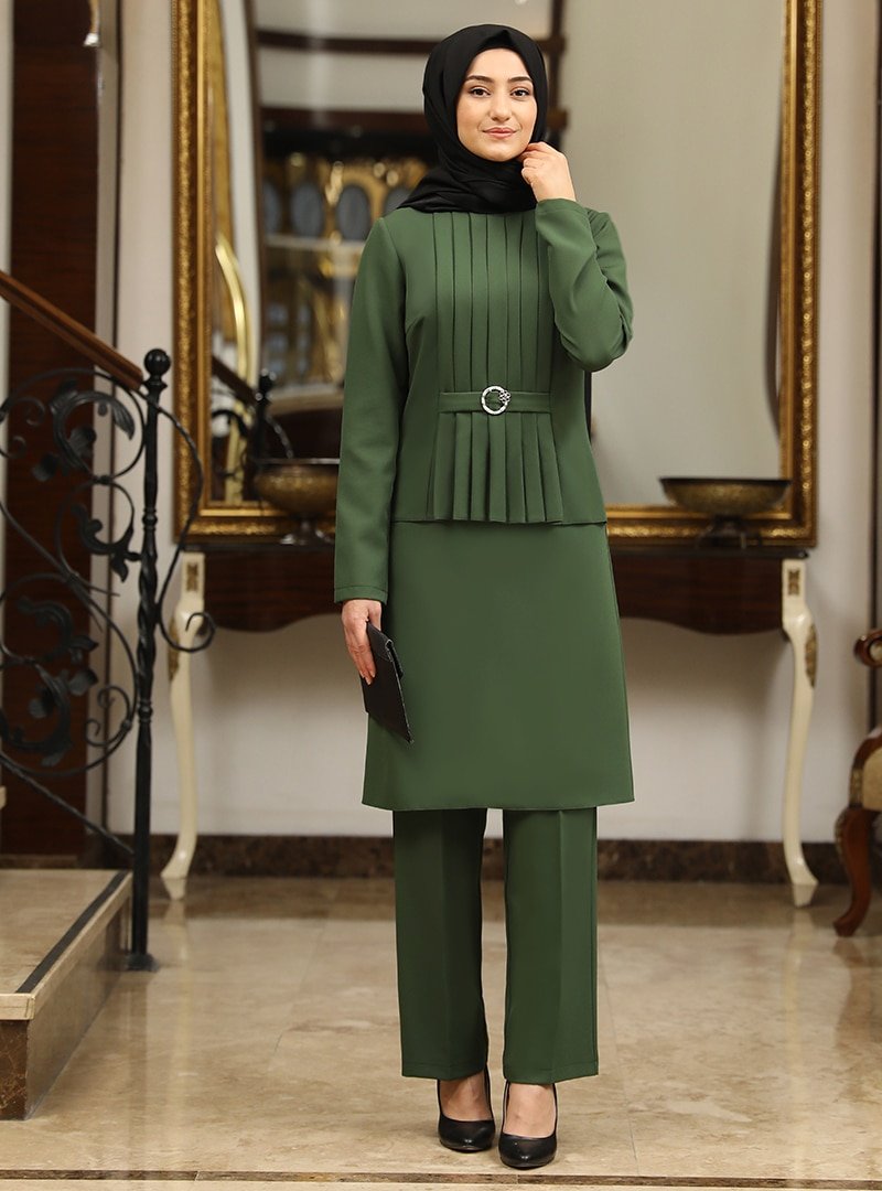 Rabeysa Haki Asil Tunik & Pantolon İkili Abiye Takım