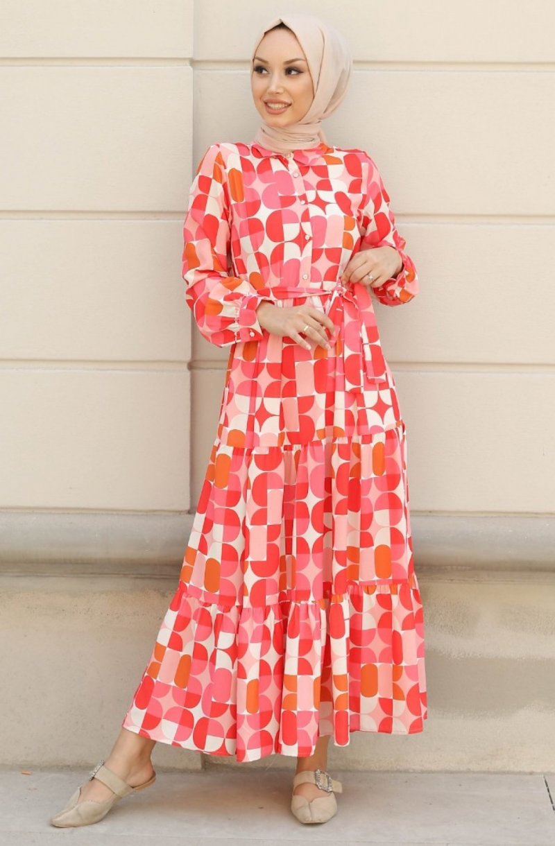 GİZCE Yasha Pembe Elbise