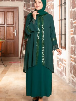 MFA Moda Zümrüt Bahar Abiye Elbise