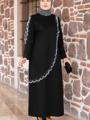MFA Moda Siyah Nave Abiye Elbise