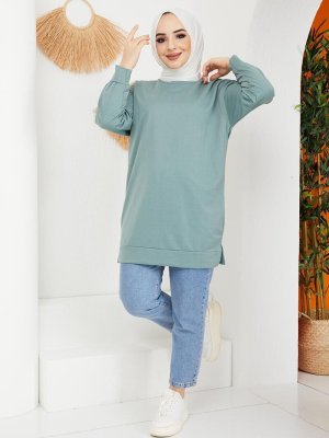 HAKİMODA Bisiklet Yaka Tunik Mint