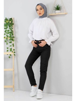 Tesettür Dünyası Siyah Kot Pantolon
