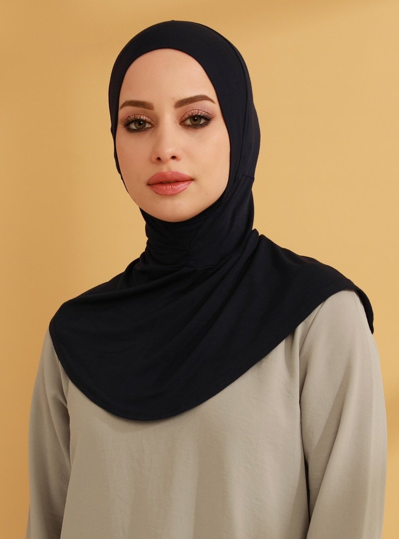 Tuva Lacivert Sportif Maskeli Hijab Bone