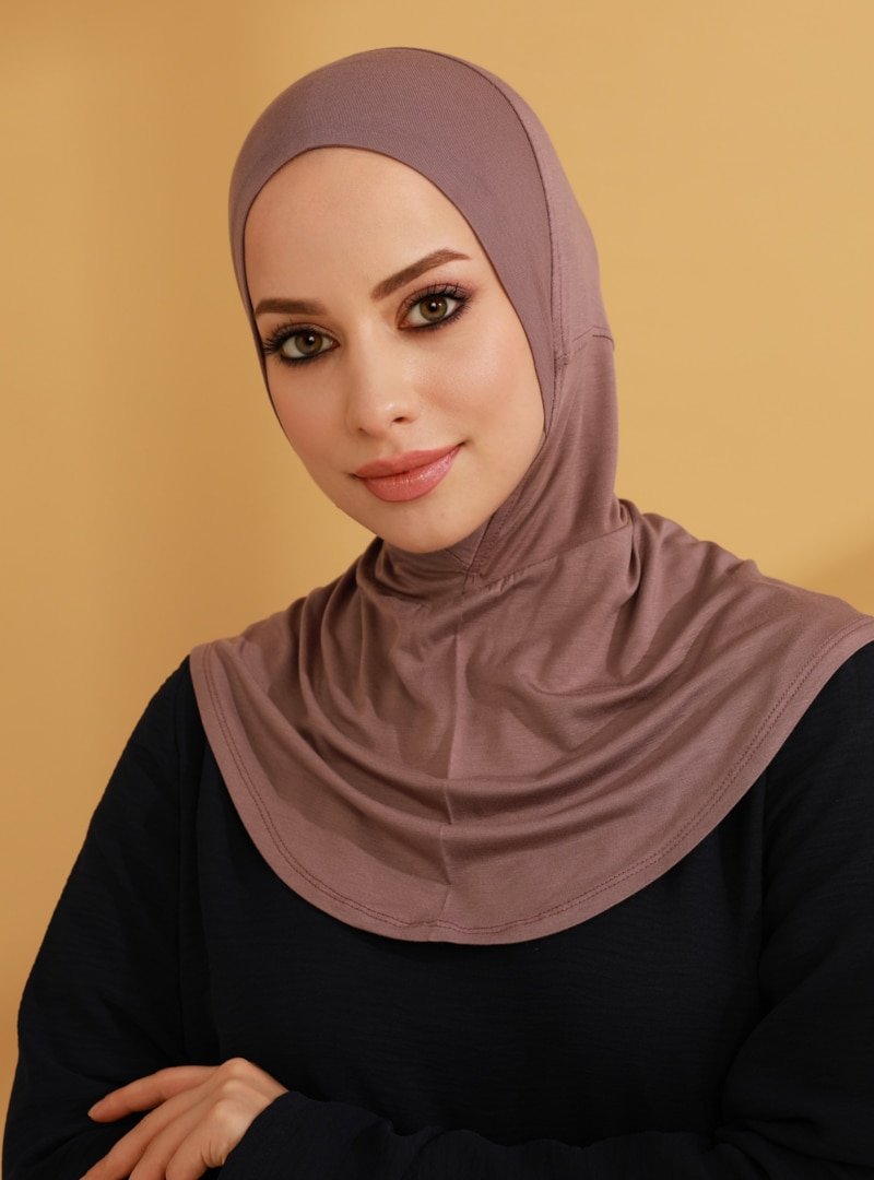 Tuva Leylak Sportif Maskeli Hijab Bone