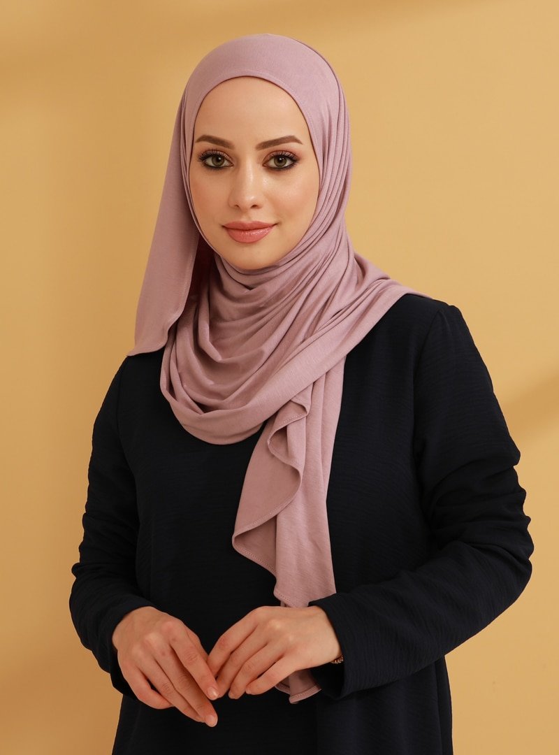 Tuva Soft Lila Pratik Jersey Hazır Türban