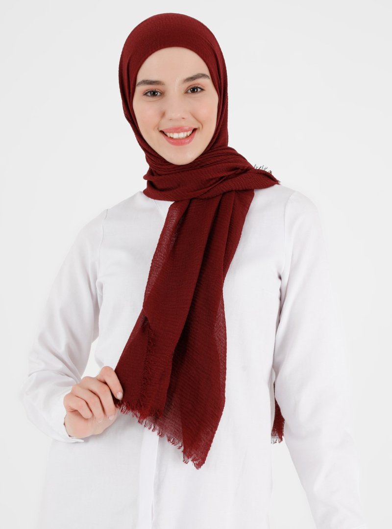 Gülsoy Bordo Bürümcük Şal