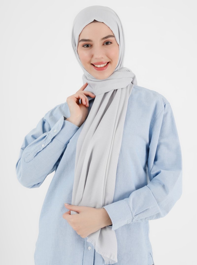 Gülsoy Viskon Şal Açık Gri