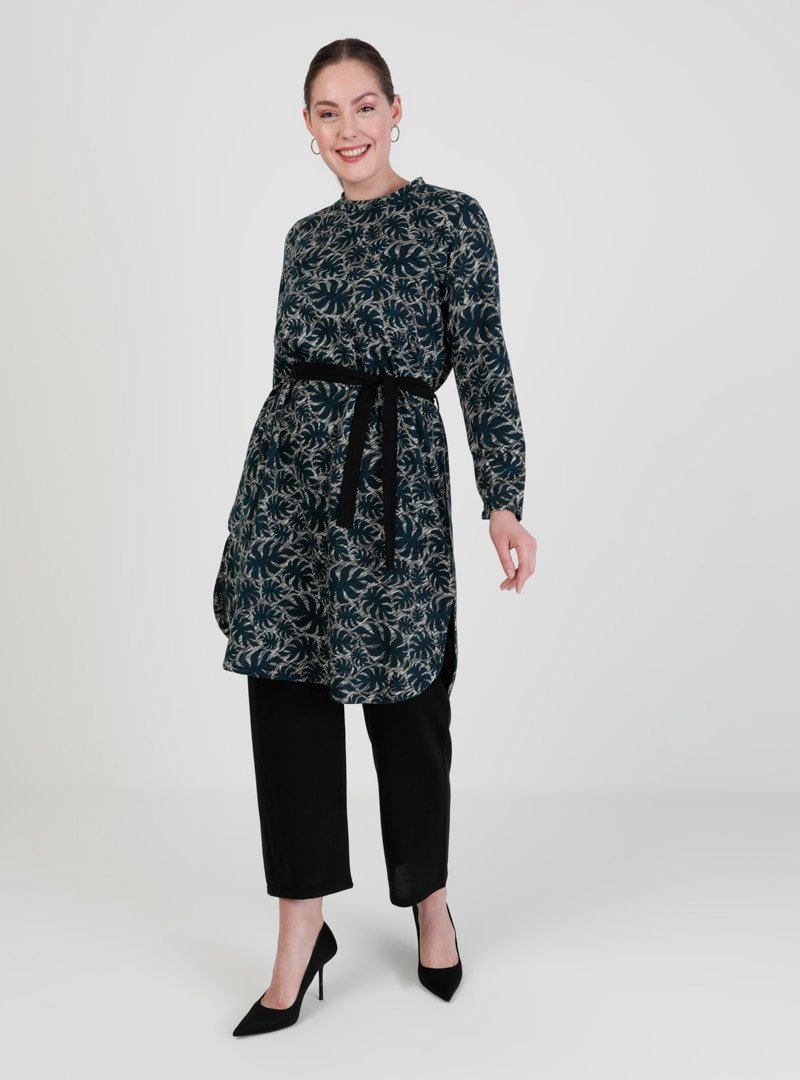 GELİNCE Petrol Tunik & Pantolon İkili Takım