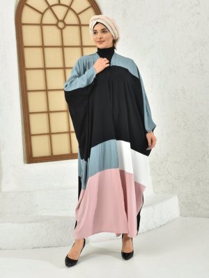 Filizzade Çok Parça Garnili Ferace Siyah Mint