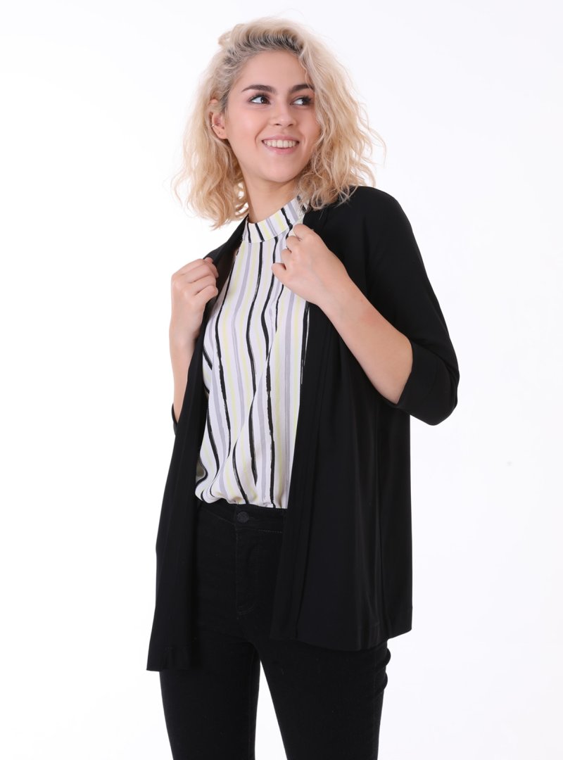 EVS WOMAN Siyah Şal Yaka Ceket