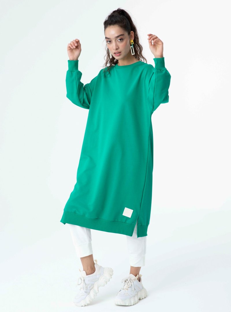 SOUL Yanları Yırtmaçlı Tunik Sweatshirt Benetton