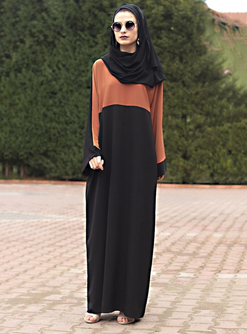 Gabra Kiremit Elbise Ferace Siyah