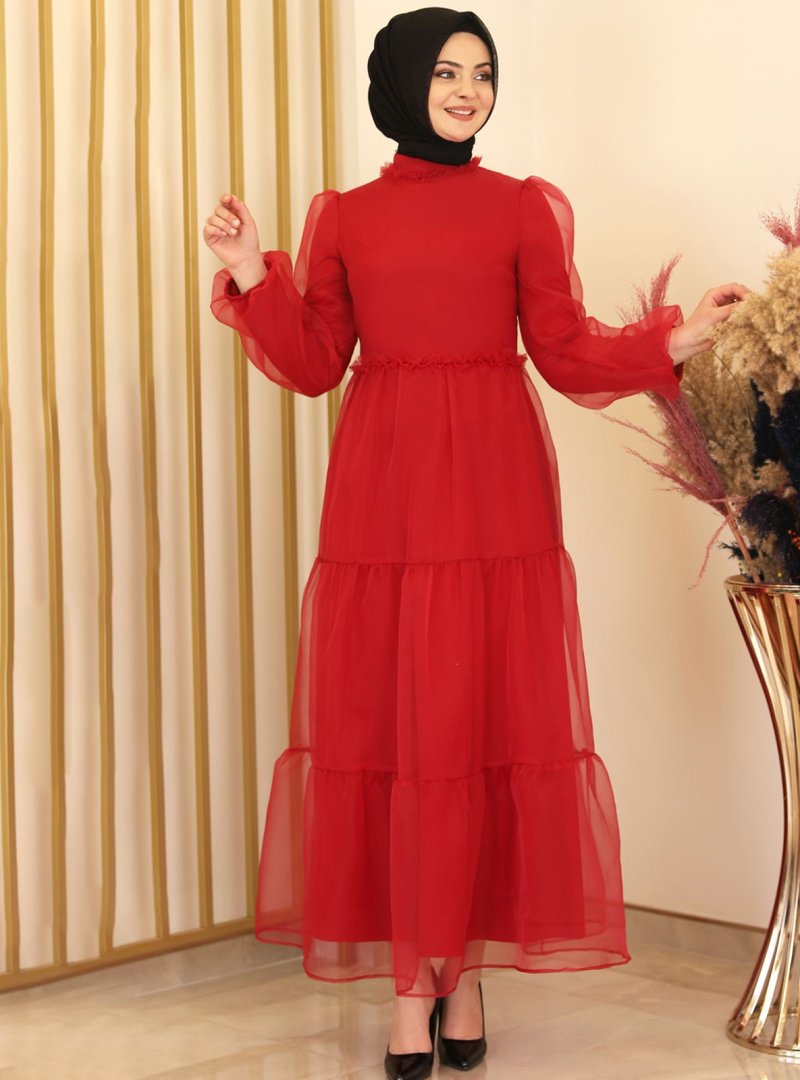 Fashion Showcase Design Kırmızı Deniz Abiye Elbise