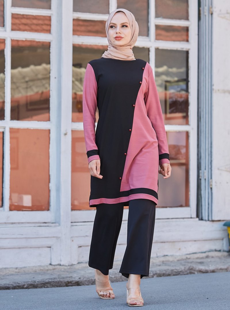Tofisa Gül Tunik & Pantolon İkili Takım