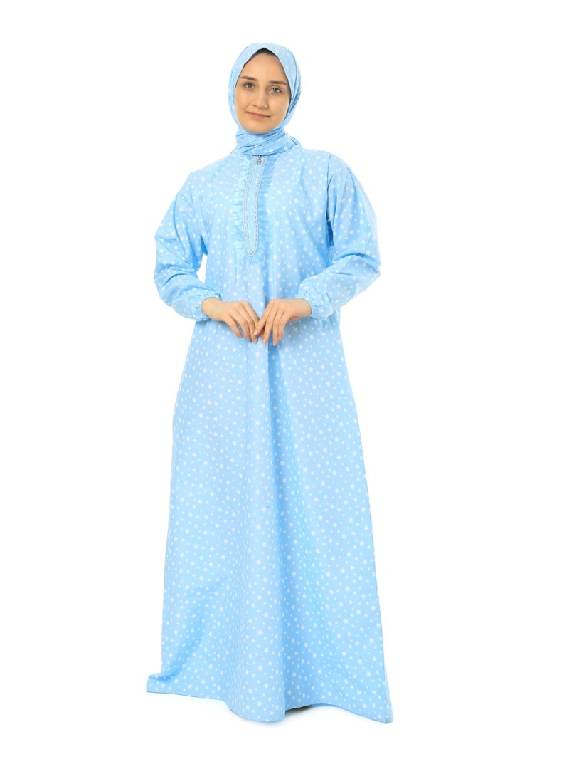 ELANESA Mavi Oulabı Mır Namaz Elbisesi