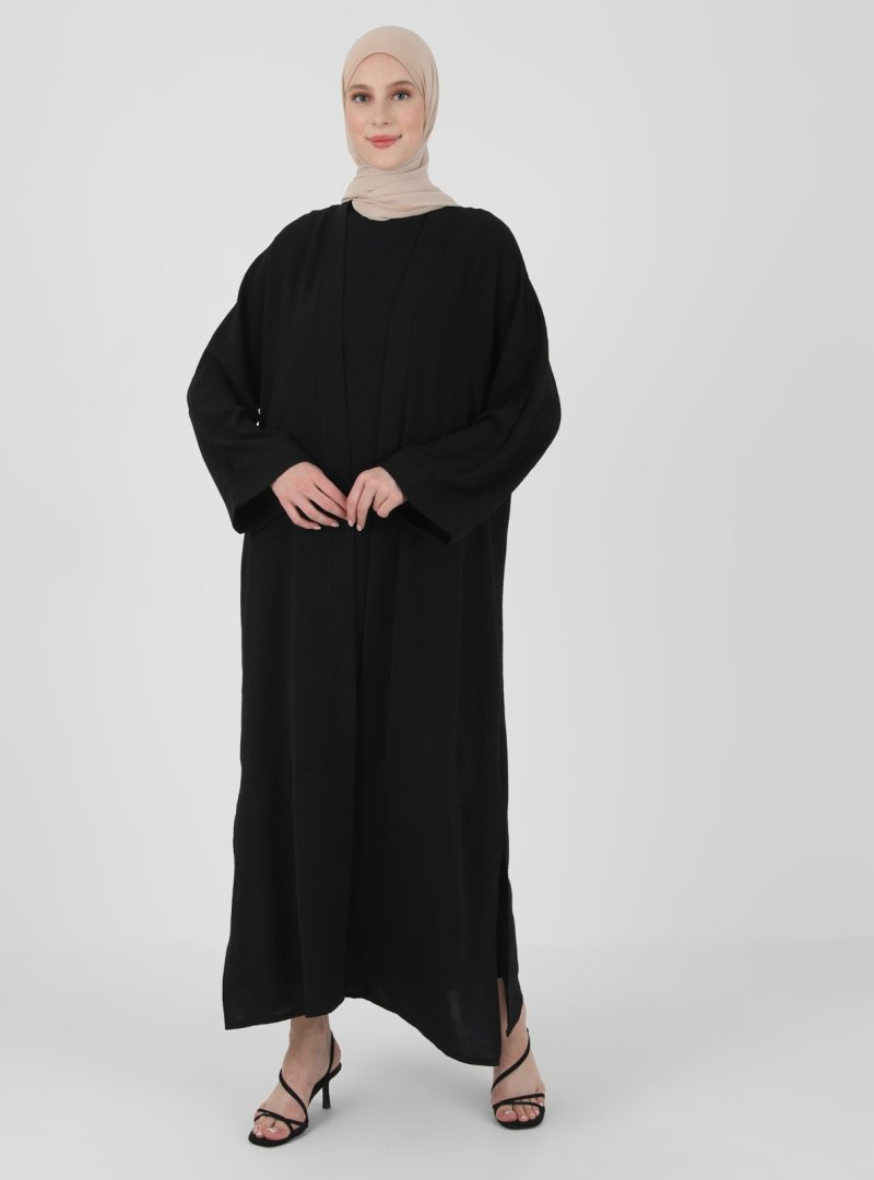 Refka Siyah Aerobin Elbise & Kap İkili Takım