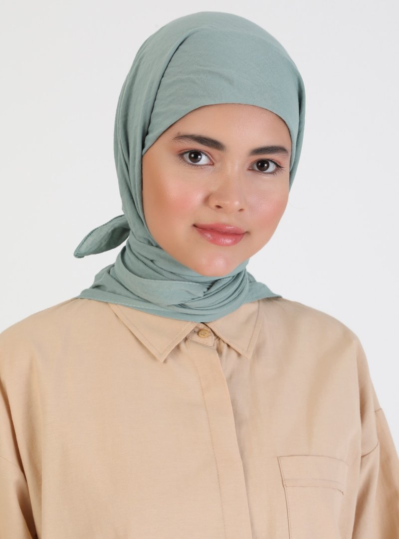 Miray Mint Pamuk Duru Eşarp Soft