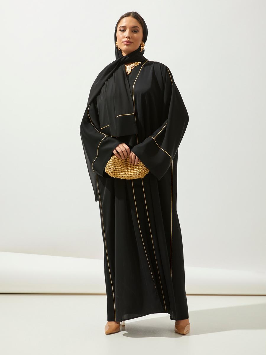 AL SHEIKHA Siyah Gold Biye Abaya