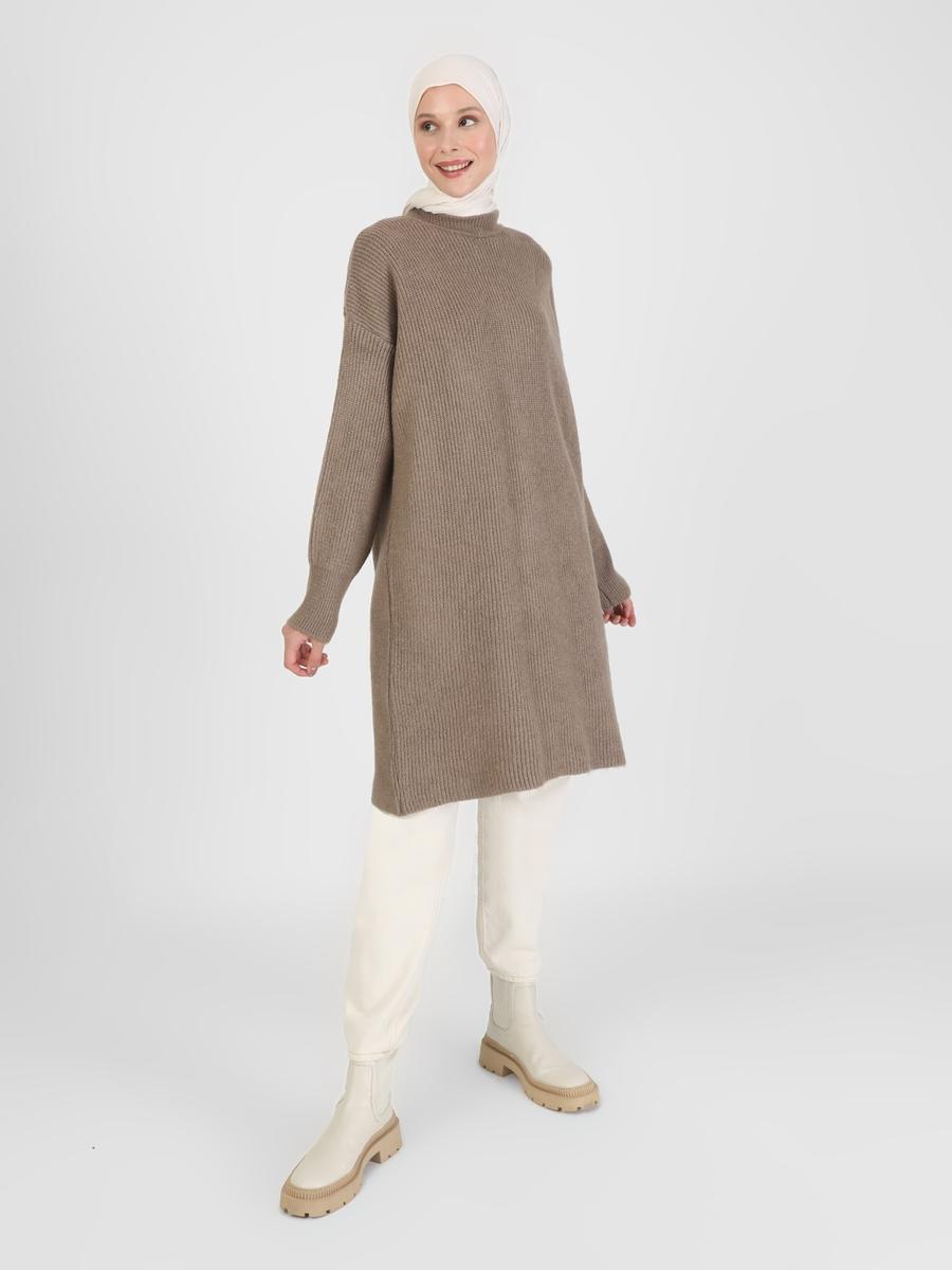 Refka Vizon Bisiklet Yaka Triko Tunik