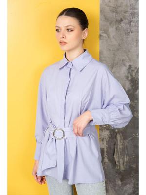 Melike Tatar Lila Tokalı Gömlek