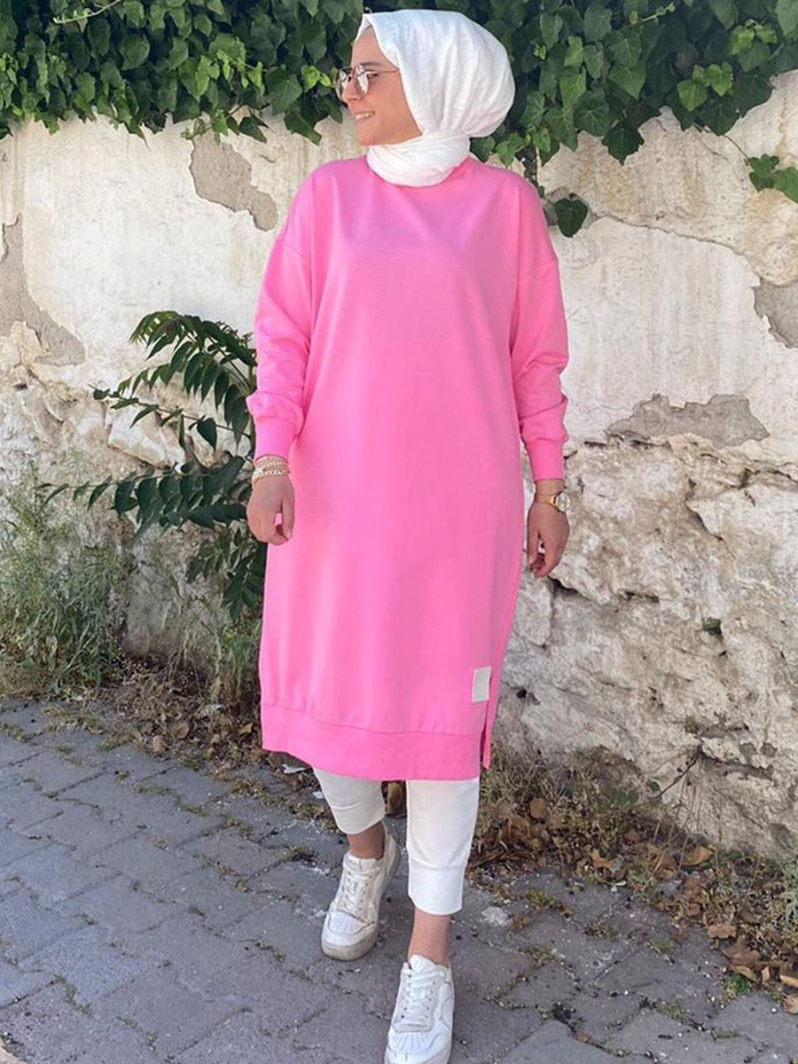 Moda Rosa Pembe Soul Uzun Sweat