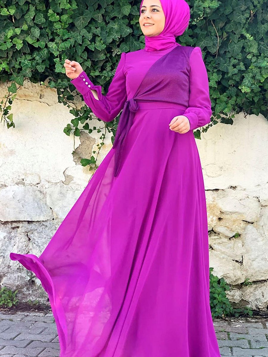 Moda Rosa Reyyan Fuşya Abiye Elbise