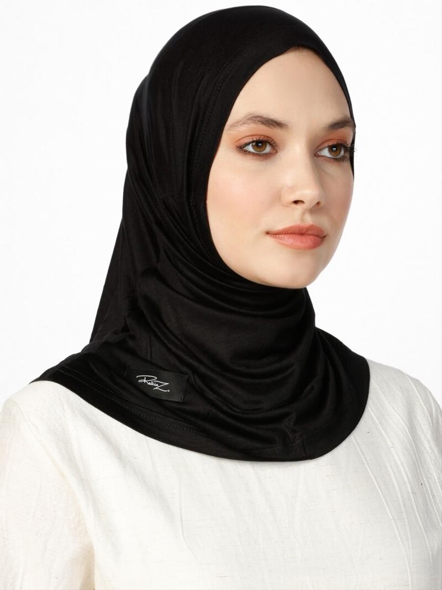 Rabia Z Siyah Sport Jersey Viskon Hijab Bone