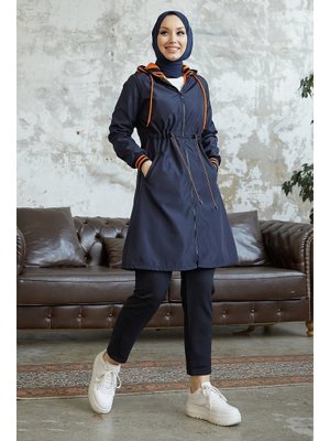 InStyle Lacivert Alvisa Kolu Ribana Neon Trenç