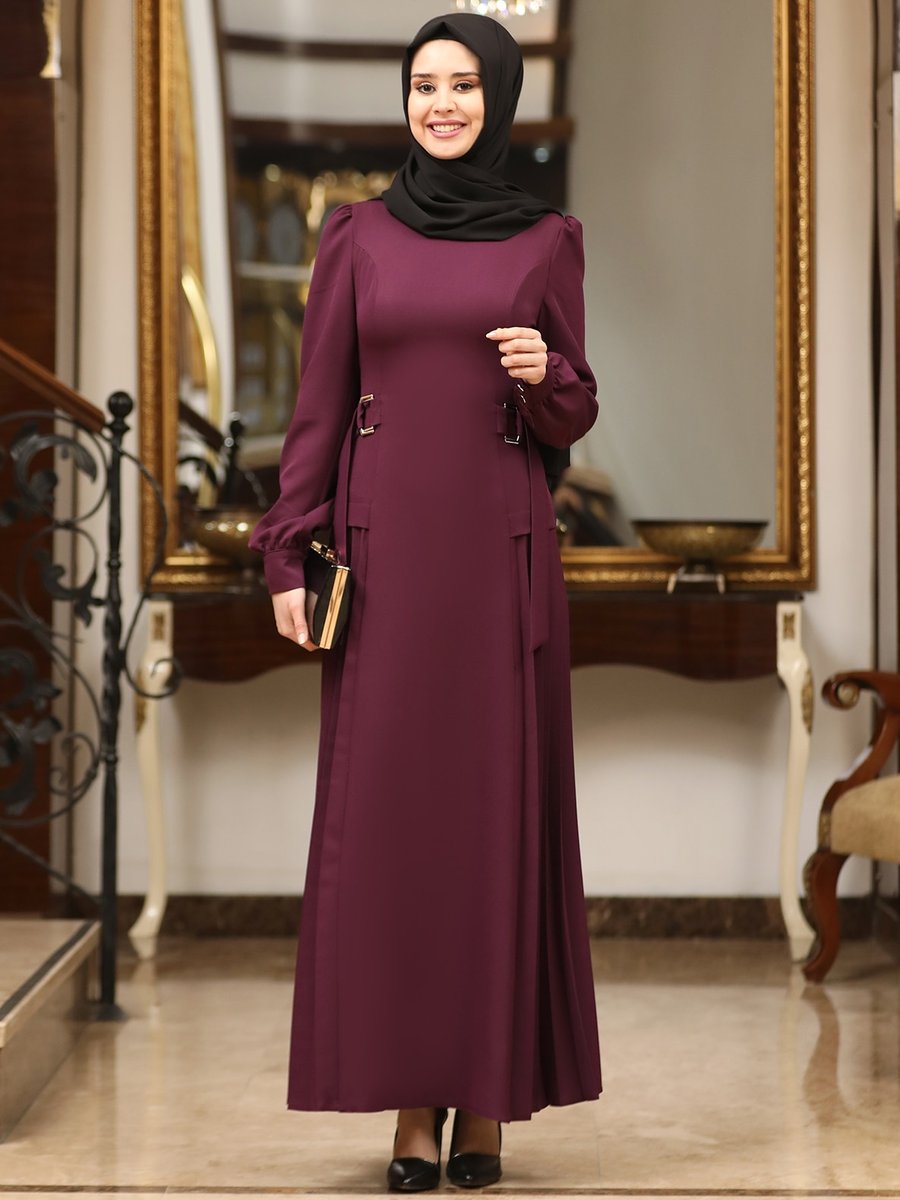 Azra Design Mor Arya Abiye Elbise