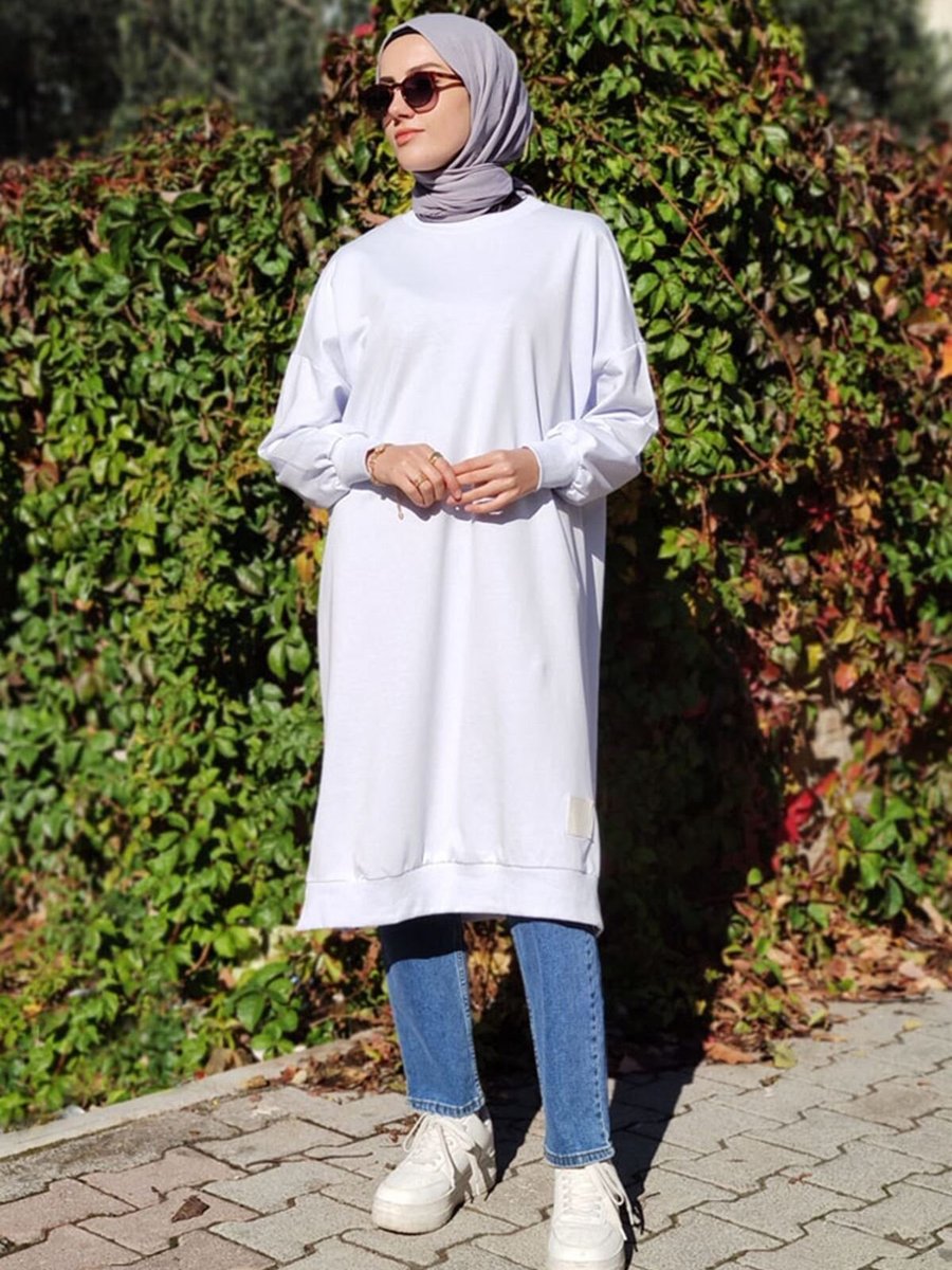 Moda Rosa Gri Soul Uzun Sweat
