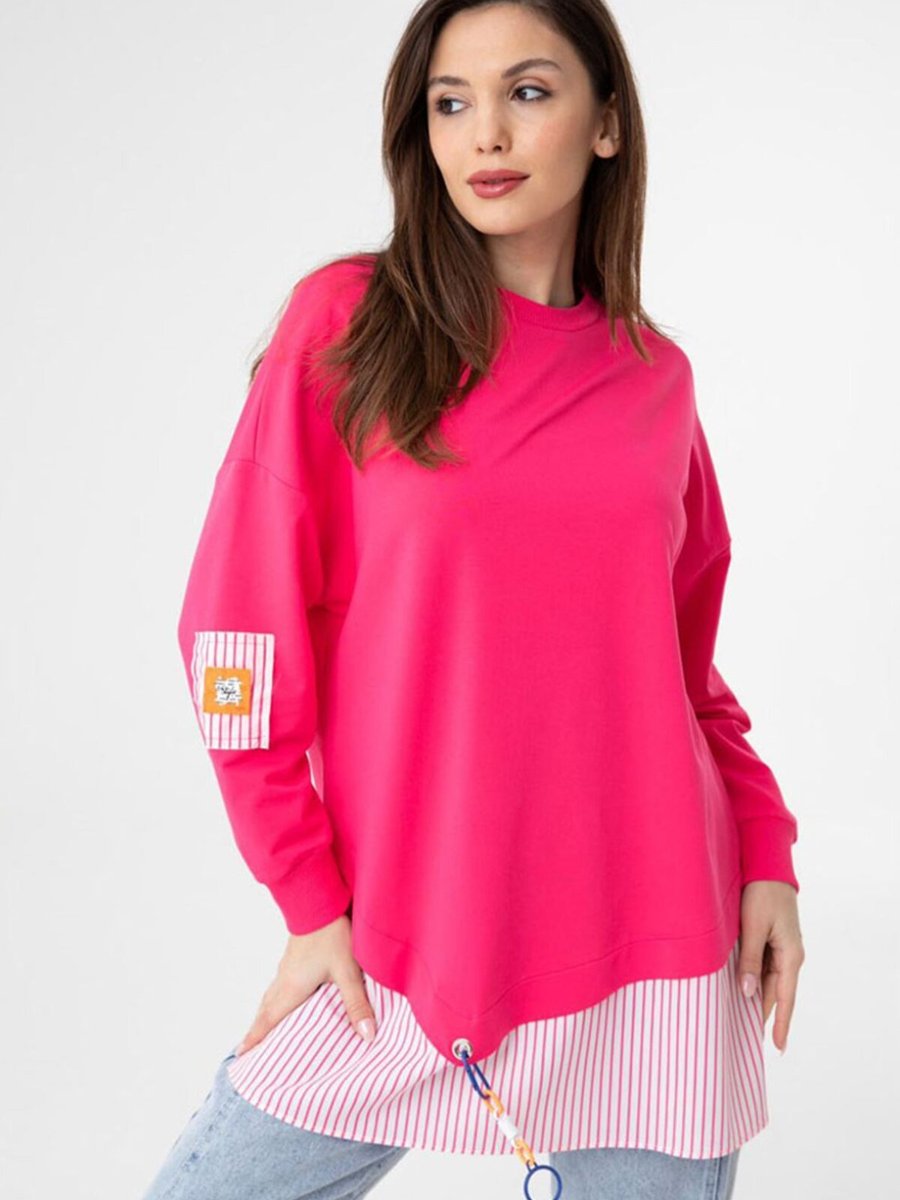 Moda Rosa Pembe Babür Armalı Sweat