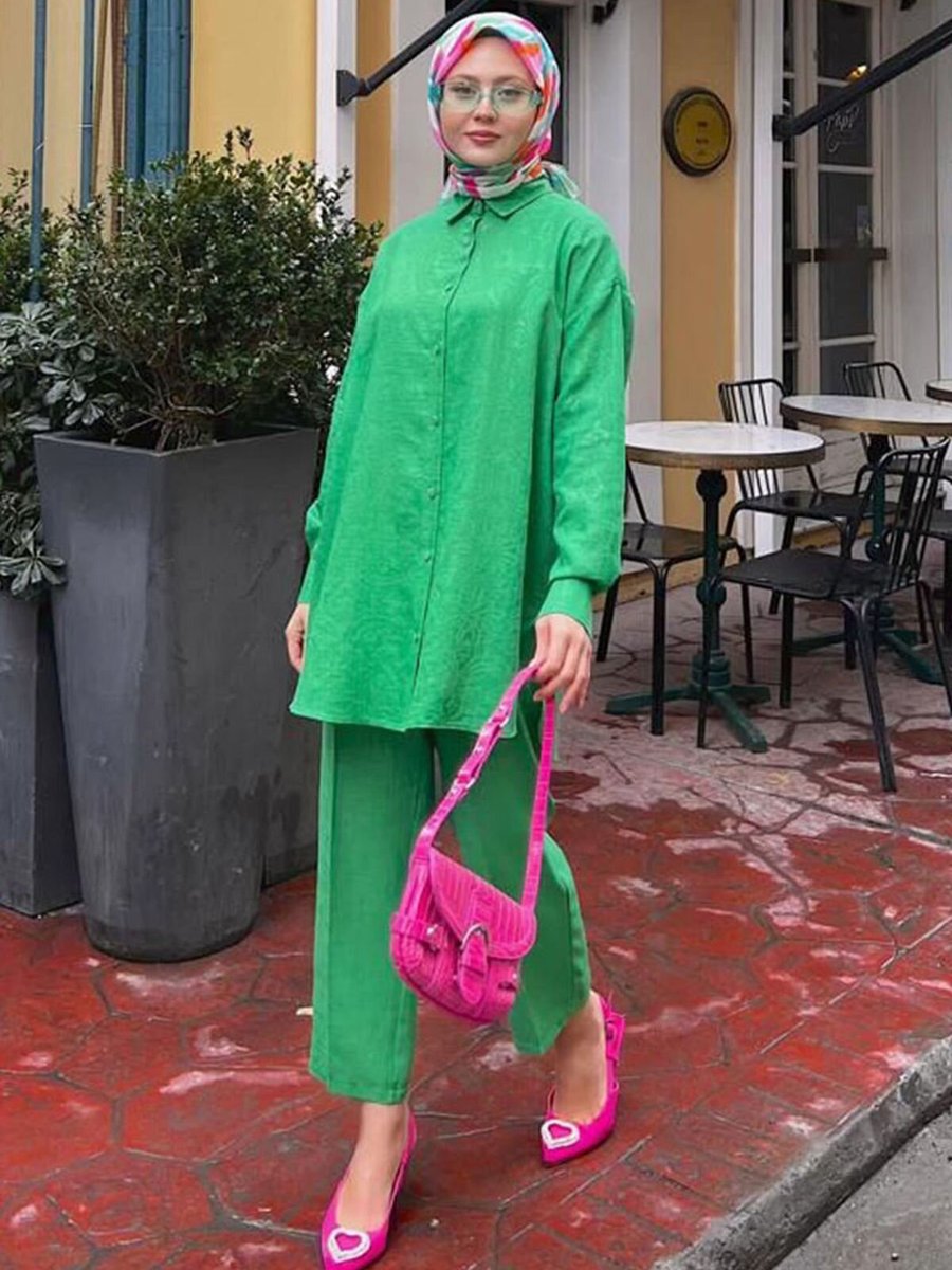 Moda Rosa Benetton Asset Gömlekli Takım