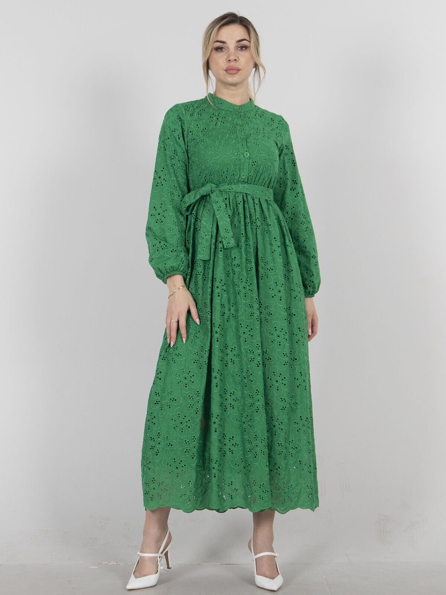 Ardanewline Yeşil Astarlı Fisto Elbise