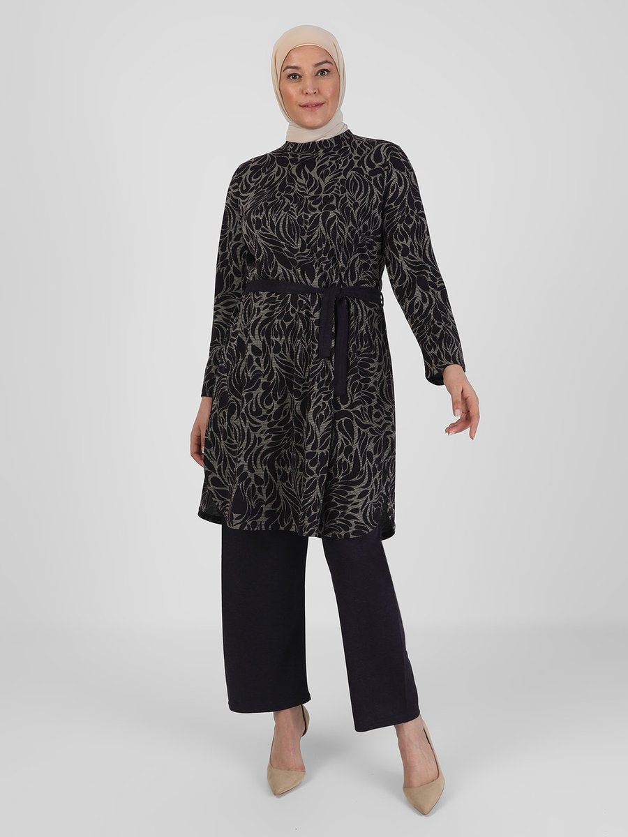 GELİNCE Mürdüm Tunik & Pantolon İkili Takım